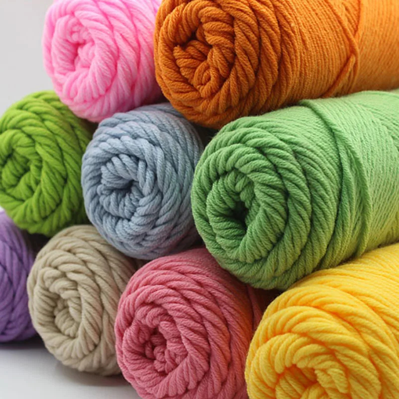 6pcs lot Lovers Cotton Thread Natural Milk Cotton 3mm Thick Yarn For 