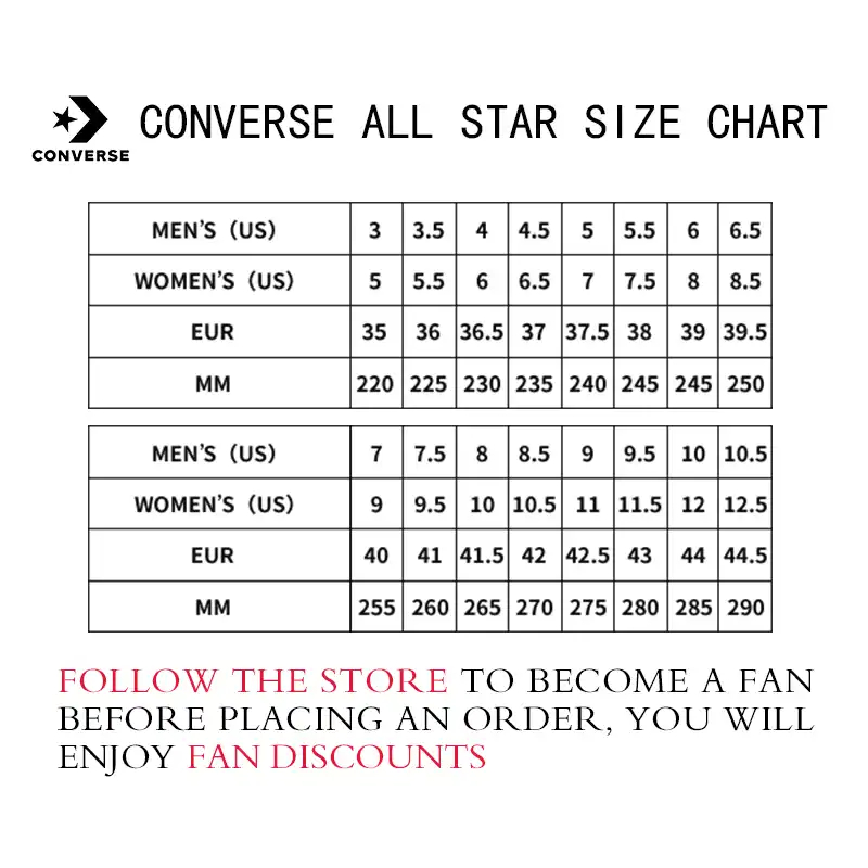Converse Size Chart Uk To Us Bmp 1st
