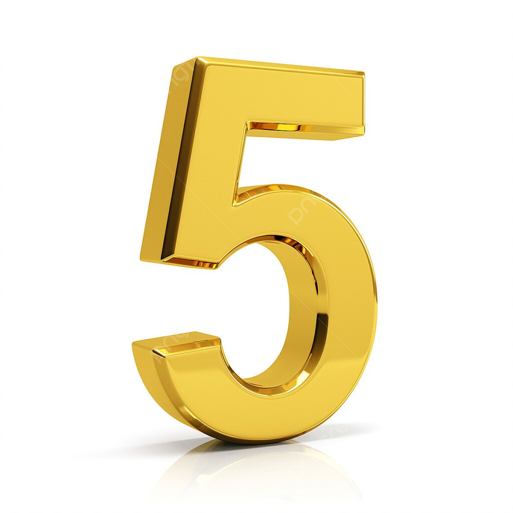 Gold Number 5 PNG Transparent Gold Number 5 5 Number Number 5 PNG 