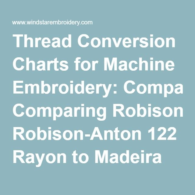 Janome Thread Conversion Chart Keski