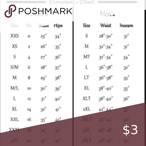 Jeans Conversion Chart