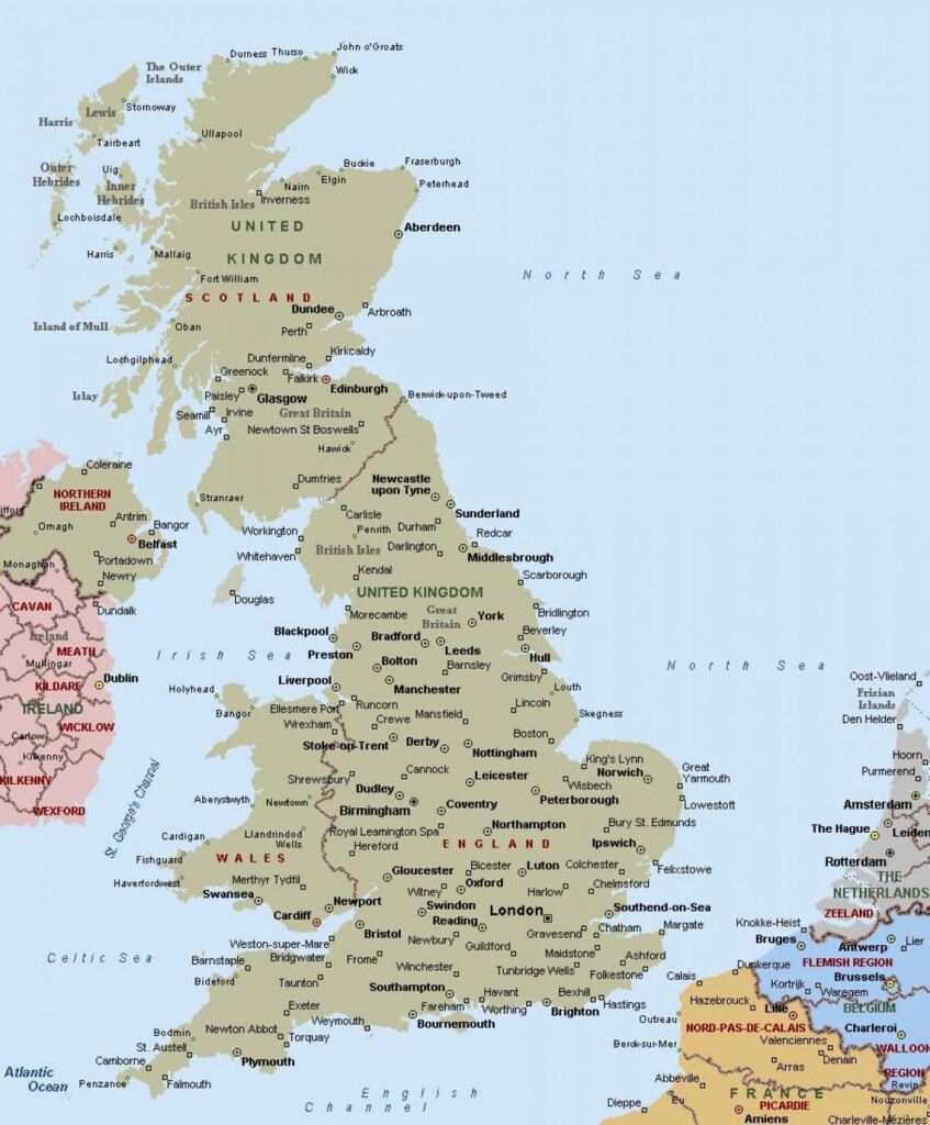 Map Of United Kingdom UK Cities Major Cities And Capital Of United 