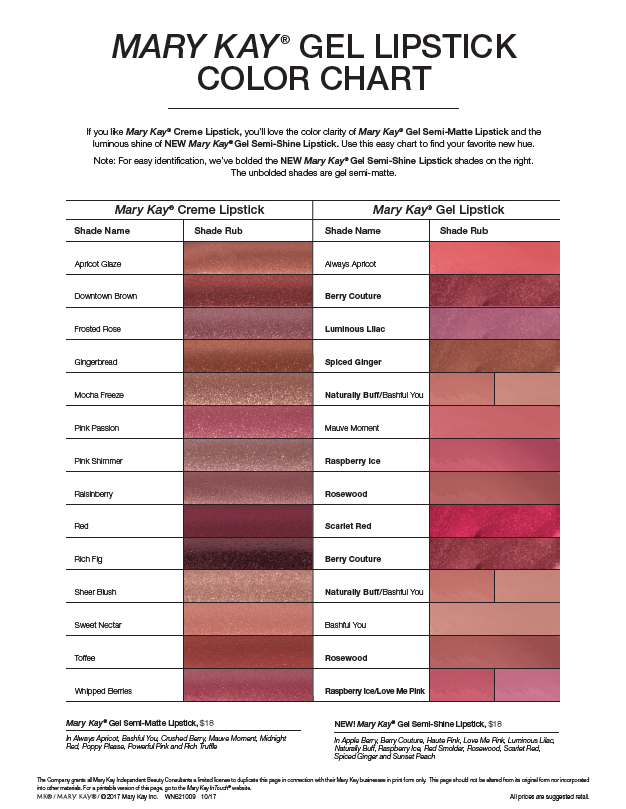 Mary Kay Lipstick Conversion Chart Lipstutorial