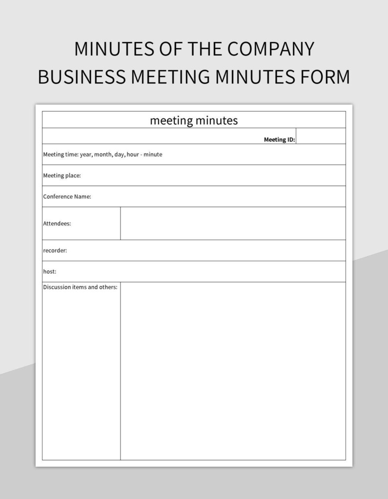 Meeting Minutes