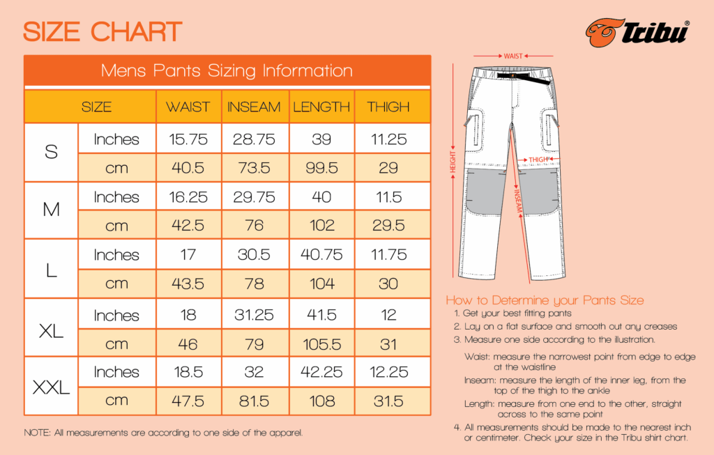 Men 39 s Trouser Size Conversion Chart Conversion Size Australi