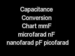 Microfarad Conversion Chart A Visual Reference Of Charts Chart Master