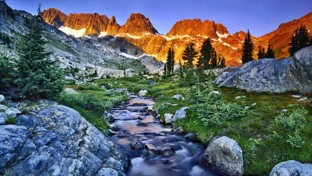 Mountains Landscapes Nature California Streams Land Wallpapers HD 