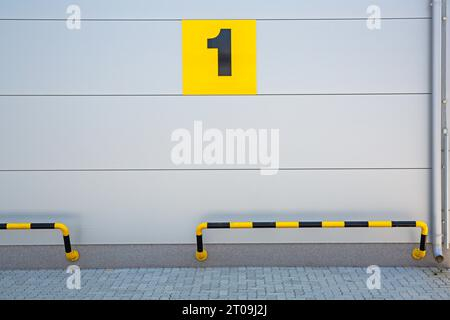 Number One Sign At Warehouse Building Stock Photo Alamy