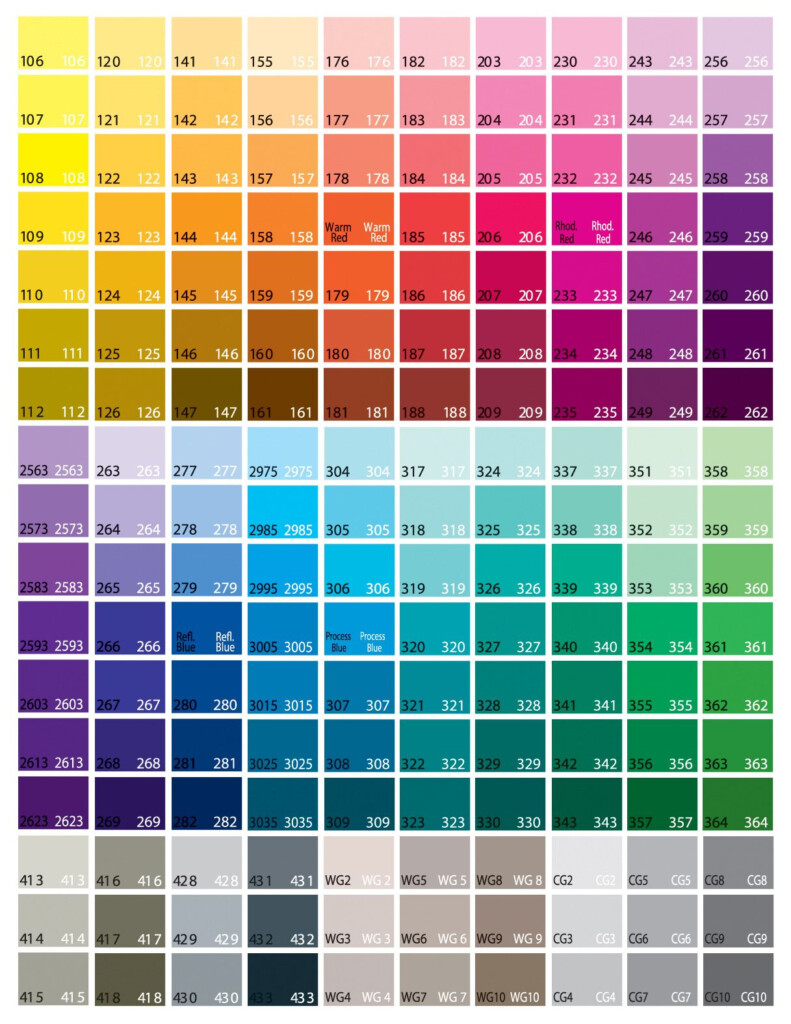 Pantone Color Chart OC Screen Print