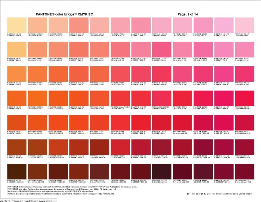 Pantone To Cmyk Conversion Chart Color Pdf Wyvr Robtowner