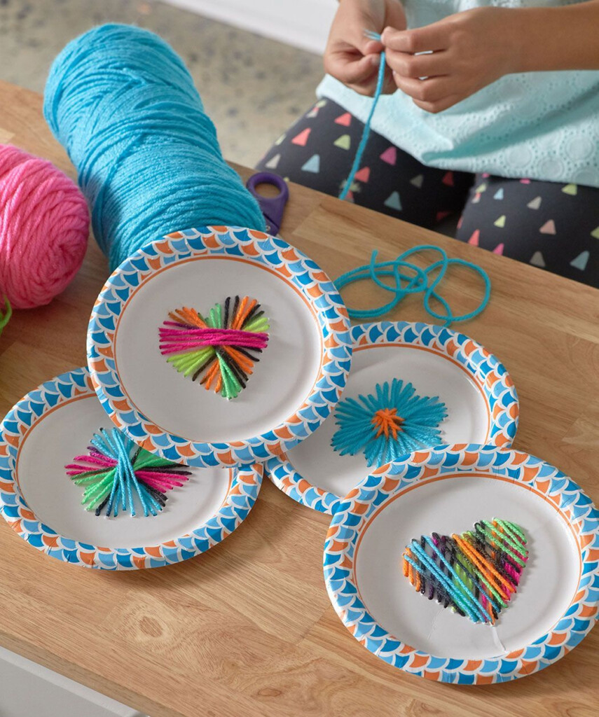 Paper Plate Weaving Free Craft Pattern LM6162 Childrens Crafts 
