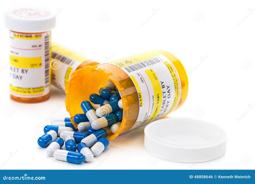 Prescription Medication In Pharmacy Pill Vials Stock Photo Image 