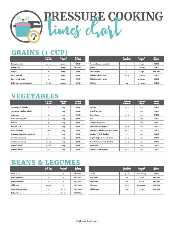 Pressure Cooker Time Conversion Chart TimeConversionChart