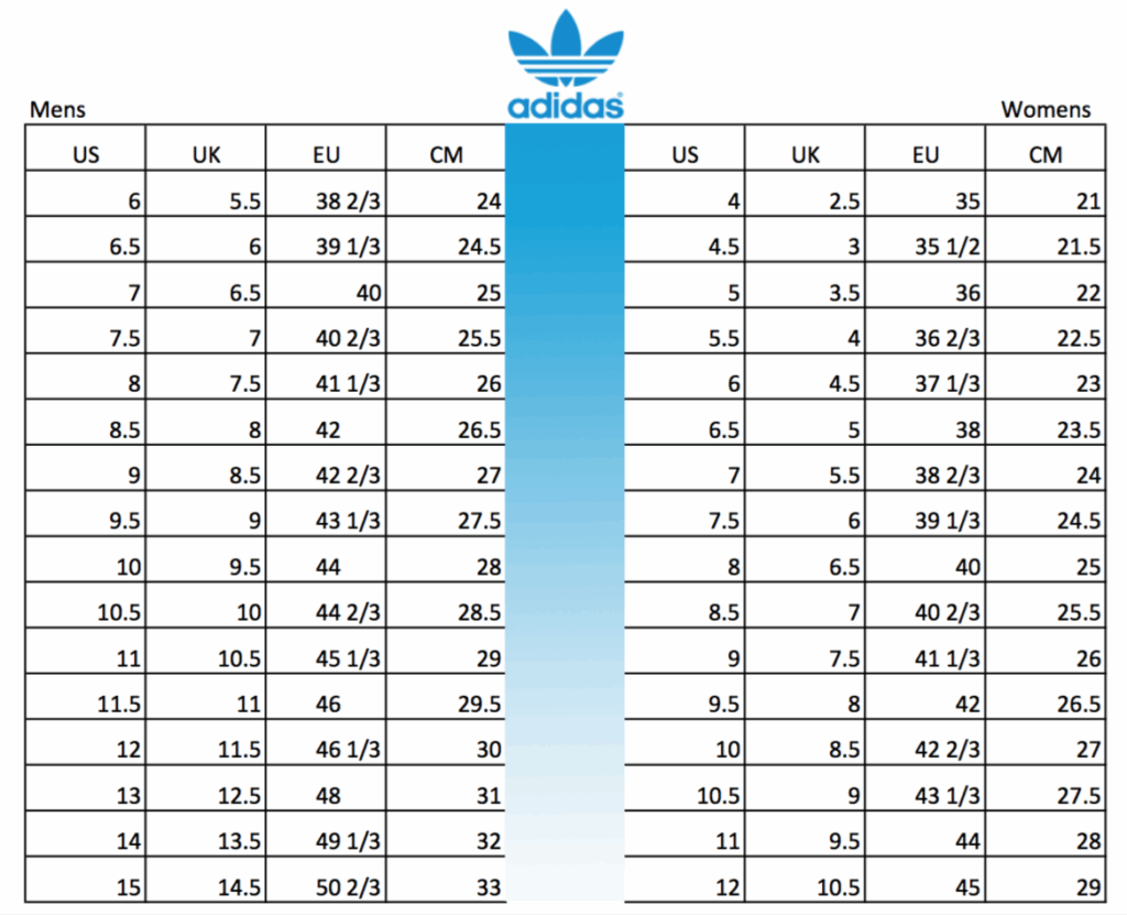 Shoes Size Conversion Chart Soleracks