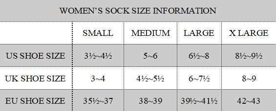 Sock Size Chart Petitesocks