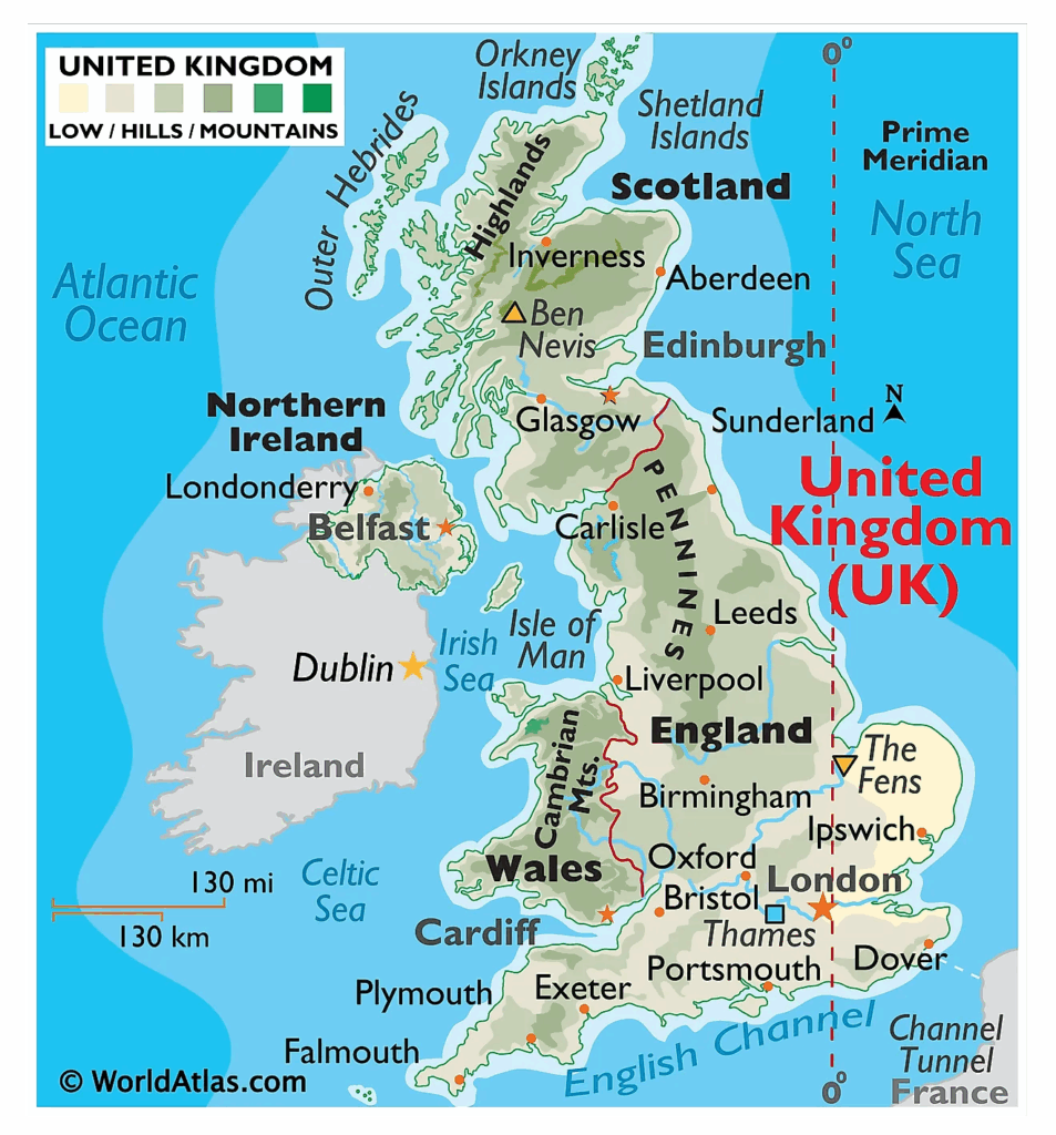 The United Kingdom Maps Facts World Atlas