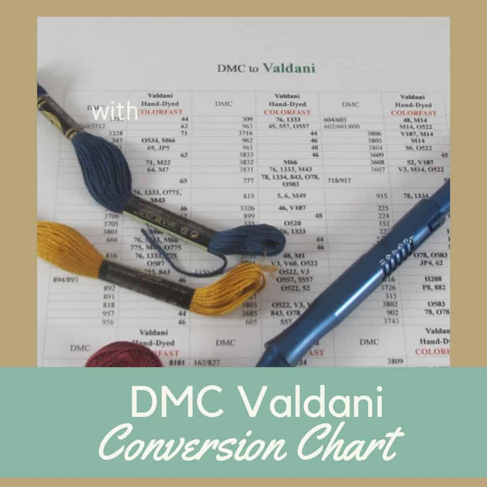 Valdani DMC Conversion Chart DoodleDog Designs Primitives