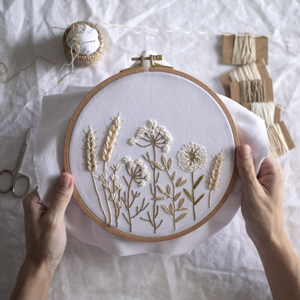 Wildflowers Meadow Embroidery Pattern Video Tutorial Etsy Artofit