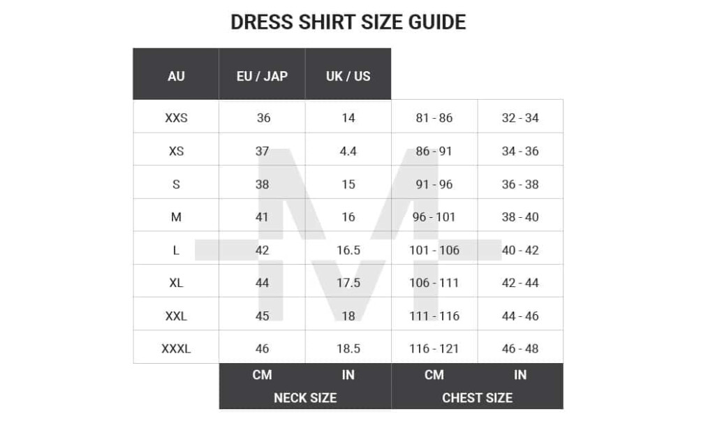 Xl Size Conversion Chart