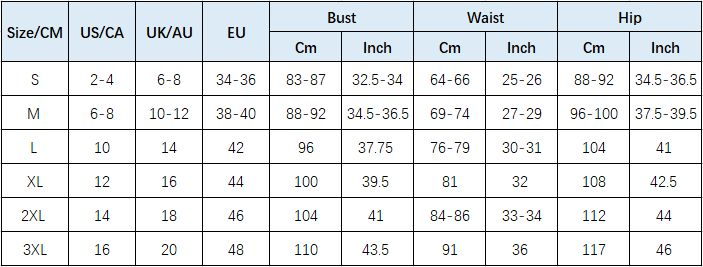 Xl Size Conversion Chart