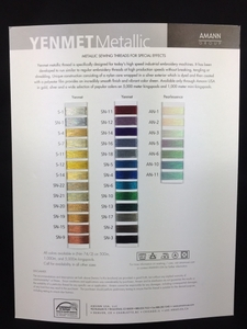 Yenmet CC YENMET Actual Real Thread Color Chart For Single Spools Of 